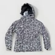 Wantdo Women's Rain Jacket Winter Waterproof Ski Jacket Floral Snowbord Jacket