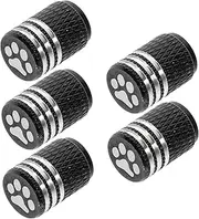 BRIGHTFUFU 5Pcs Paw Print Tire Valve Caps Decorative Auto Tire Stem Covers for Cars Motorcycles Stylish Dust Caps for Enhanced Vehicle Aesthetics