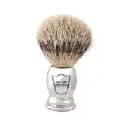 100% Silvertip Badger Bristle Shaving Brush–Chrome Handle with 3-Band