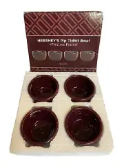 4 Hershey's Chocolate 3" Tidbit Bowls Pip Collection By Fitz & Floyd NIB