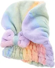 Healvian Microfiber Towel for Hair Fast Drying Hat Silk Wrap Hair Drying Cap Water Absorption Hooded Towel
