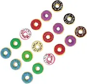 UPKOCH 18Pcs Cute Dessert Erasers Portable Donut Pencil Accessories for School Design for Writing Drawing Random Color