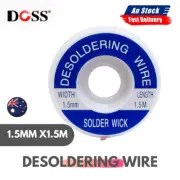 DOSS 1.5MM X1.5M DESOLDERING WIRE PURE COPPER BRAID CONSTRUCTION