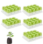 Seedling Starter Trays Silicone - 5pcs Reusable Silicone Seedling Pots, Plant Cultivation Hole Pot | Silicone Plant Germination Tray, Houseplant Propagator Pots for Flower Gardening Planting Tool