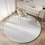 Study Round Rug Home Plush Striped Carpet Fluffy Soft Carpets for Living Room Bedroom Decor Non-Slip Mat,b,300X300cm