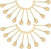 GLEAVI 20pcs Coffee Spoon Spoons Small Scoops Kitchen Essentials Golden Stainless Steel