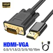 HDMI Male to VGA Male Digital Video Converter Cable For Monitor HDTV Projector