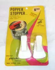 NOS Vtg 60s Playmor Popper Stoppers for Pull Tab Pop Cans in Orig Pkg.