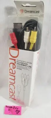 Official SEGA Dreamcast Stereo Composite Video Cable NEW av HKT7900 HKT-7900