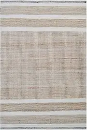 Rug Club Lima 6334 Handwoven Wool & Jute Rug, 160 cm x 230 cm Size, Ivory/Natural
