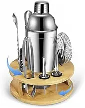 10/15/30PCS Cocktail Shaker Set Maker Mixer Martini Spirits Bar Strainer Bartender Stand Kit (10)