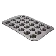 24-Cup PRO Nonstick Mini Muffin Pan Steel Gray For Perfect Muffins FREE SHIPPING
