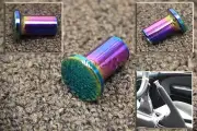 RDT Neo Chrome Aluminum Drift Spin Turn E-BRAKE KNOB 89-94 240 180 SX S13 SILVIA