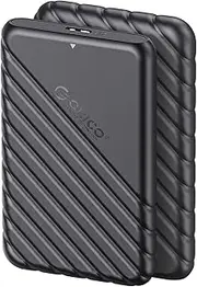 ORICO 2.5 Inch Hard Drive Enclosure USB 3.0 to SATA 5Gbps for 7-9.5mm SSD HDD External Hard Drive Disk Case Support UASP Trim Tool Free(25PW1U3),Black,2 Pack