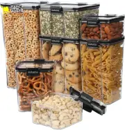 Sistema 51467ZS Tritan Ultra Airtight Pantry & Kitchen Storage 7 Square Plastic