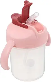 BESTYASH Sippy Cup with Straw Lid and Two Handles for Dysphagia Patients Regulating Cup for Elderly Disabled Maternity Care Spill Drinking Aid