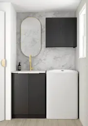 650*600*900mm Otti Byron/Bondi Laminated Black Oak Moisture Resistant Plywood Mini Laundry
