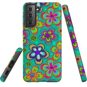 For Samsung Galaxy S22+ Plus Case, Armour Cover, Retro Floral Design
