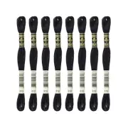 DMC 6-Strand Embroidery Cotton 8.7yd- Black - (8 PACK)