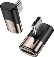 MOGOOD 90 Degree USB C Right Angle Adapter USB C Male to USB C Female Extender,USB Type C Thunderbolt Extender for MacBook Pro, iMac,iPad Pro,Tablet, Phones,Nintendo Switch,and Other Type C Devices