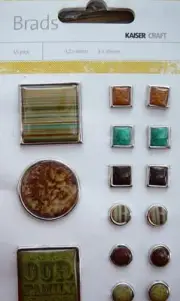 KaiserCraft Scrapbook Brads Prairie Lane 15 NEW