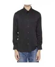loose shirt in shiny matte printed silk SHIRTS CM39,SHIRTS CM38 black