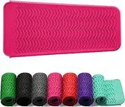 ZAXOP Resistant Silicone Mat Pouch for Flat Iron, Curling Iron,Hot Hair Tools Hot Pink