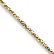 [JewelryWeb] 14k Gold .6mm Sparkle Cut Round Open Link Cable Chain Necklace Chain-Necklace for Women and Men