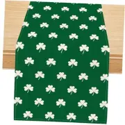 St Patricks Day Table Runner, Lucky St Patricks Day Decor Green Shamrock