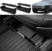 Foronetry Front Under Seat Storage Box for Tesla Cybertruck 2024, Under Seat Organizer with Silicone Pad for Cybertruck Accessories.