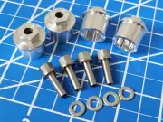 Tamiya 2 Pairs 15mm Aluminum Wheel Hub Spacer Extender Widener RC 1/10 12mm Hex