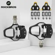 ROCKBROS Cycling Road Bike Pedals SPD-SL Shimano Self-Lock Clipless With Cleats