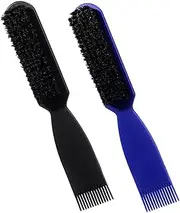 2pcs Vintage Beard Grooming Kit with Comb Soap Shaving Brush for Easy Beard Shaping Travel Friendly Design for Mens Grooming