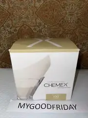 Chemex FSU-100 Natural Bonded Pre-folded Square Coffee Filters 100 Count