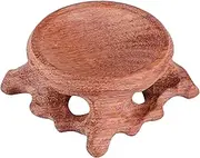 TOUISEDGI Crystal Ball Base Solid Wood Stand Gourd Egg Carving Rosewood Home Decoration Sphere Globe Stand