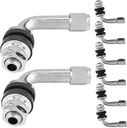 Mobestech 8pcs Motorcycle Tire Valve Tire Valve Stem Tool Wheel Valve Extension for Scooter Tire Valve Extension Motoycycle Valve Tool Valve Extension Bicycle Tire Valve Stems Silver Copper