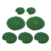 7pcs Set Artificial Floating Lotus Leaves Artificial Lotus Leaves Green 3.9"