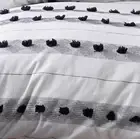 Vintage Design Homewares Serapian Stripe Grey Quilt Doona Duvet Cover King