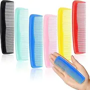 Hair Combs Bulk Travel Size Comb Bulk Plastic Hair Combs for Women and Men,Pocket Hair Combs for Travel Hotel Homeless Shelter Church (black, blue, green, red, yellow and pink, Pack of 24)