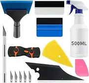 YXGOOD 9 Pcs Vehicle Car Window Tint Application Tools Kit Glass Protective Film Installing Tool Car Window Film Squeegee Auto Vinyl Wrap Installation Kit for Vinyl (9)