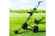 Everfit Golf Buggy Quick Folding Trolley Golf Cart Trolley 2 Wheels Cup Holder