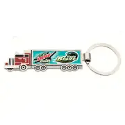 RARE Mtn Dew Baja Blast Semi Truck Flat Metal Keychain Mt Mountain