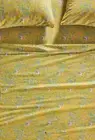 Anthropologie Organic Cotton Percale QUEEN Sheets Yellow Floral Sheet Set Boho