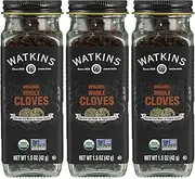 Watkins Gourmet Organic Spice Jar, Whole Cloves, 1.5 oz. Bottle, 3-Pack