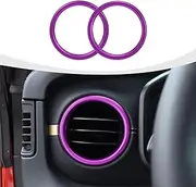 RAZPOY JL Dash Air Vent Trim, Dashboard Air Conditioner Outlet Vent Ring Cover Compatible with 2024 Jeep Wrangler JL JLU & Gladiator JT Interior Accessories, Aluminum Purple