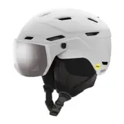 Smith Survey MIPS Snow Helmet, Matte White, ChromaPop Sun Platinum Mirror Lens,