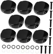 NULYLU 8pcs Guitar Tuning Peg Buttons Replacement for Folk Electric Guitars Secure String Holders with Screws Washers Stylish Design for Accurate Tuning Intonation