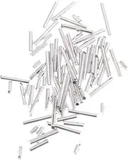 Operitacx DIY Jewelry Making Essentials 100pcs Metal Tube Spacers Jewelry Accessories Beaded Bracelet Tube Buckle