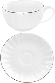 GREENADSCAPE Porcelain Tea Cup Set Saucer Bone China Cup Fine Bone China Saucer Set for Breakfast