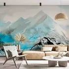 3D Mountain Watercolor Self-adhesive Removeable Wallpaper Wall Mural